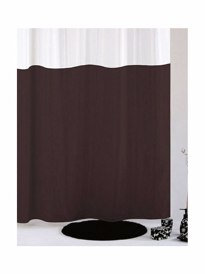 Import Hellas Kourtina Baniou ufasmatini Dobblo Kafe me Trouks 240x200cm